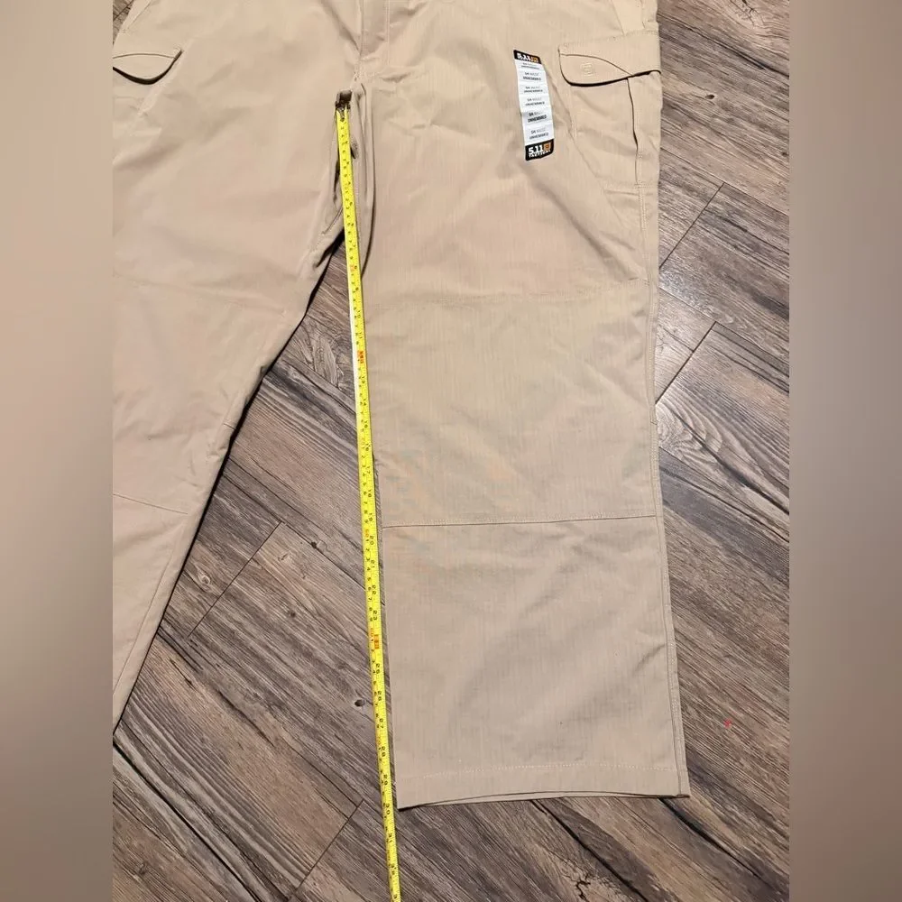 5.11 Tactical Men's Tan Stryke Cargo Pants w/ Flex-Tac Ripstop Stretch Size 54